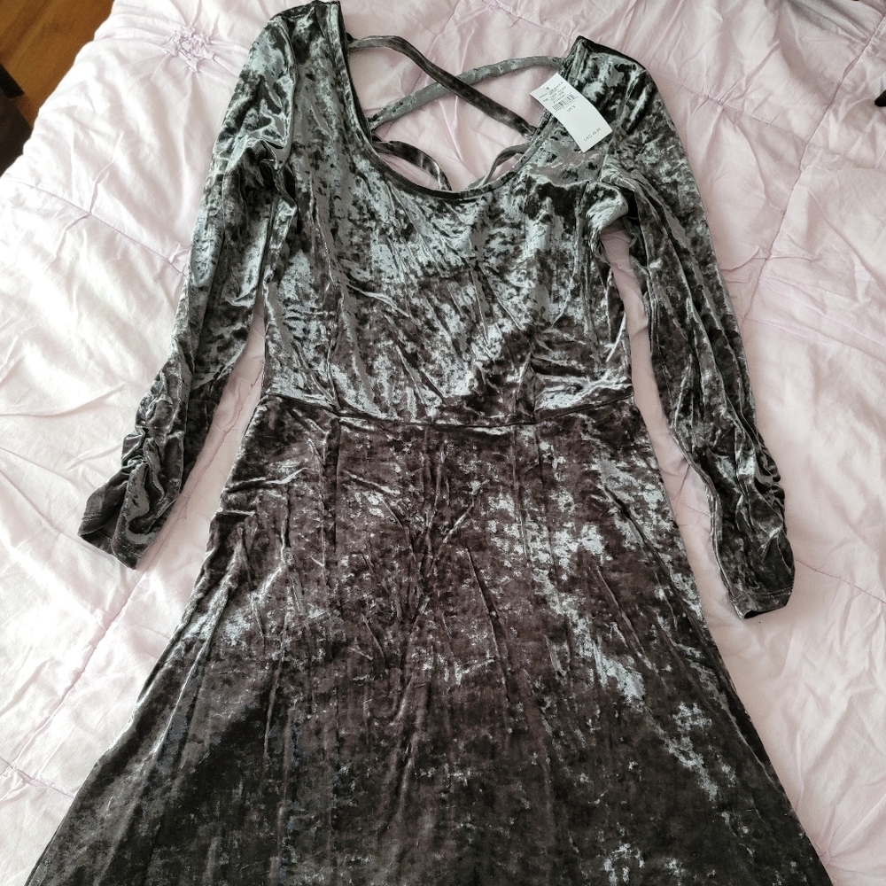 American Eagle Crushed Velvet Dress